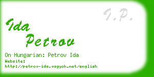ida petrov business card